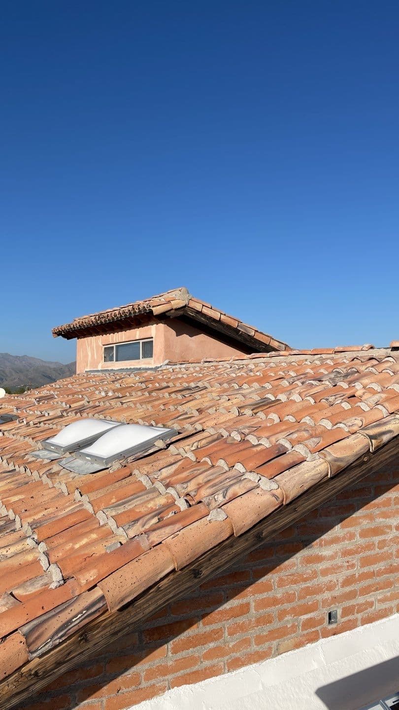 Clay tile roof detail
